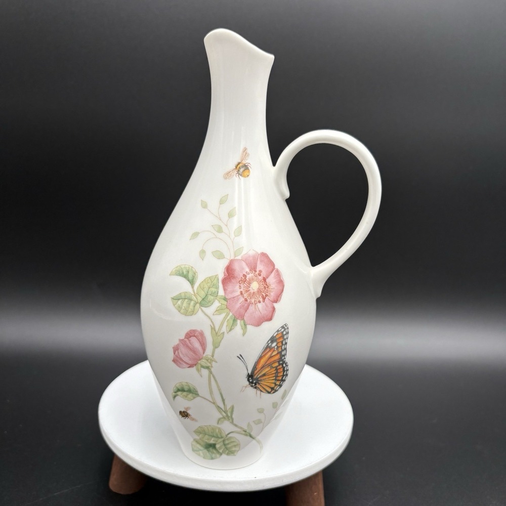 Lenox Butterfly Meadow Vinegar Oil Cruet Bottle Bud Vase